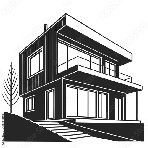 sketch of house