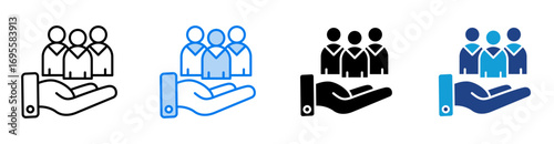 Client icon set multiple style collection