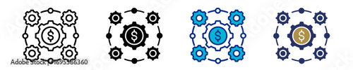 Money Management  Icon Set Multiple Style Collection