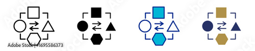 Transform  Icon Set Multiple Style Collection