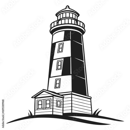 lighthouse on a white background