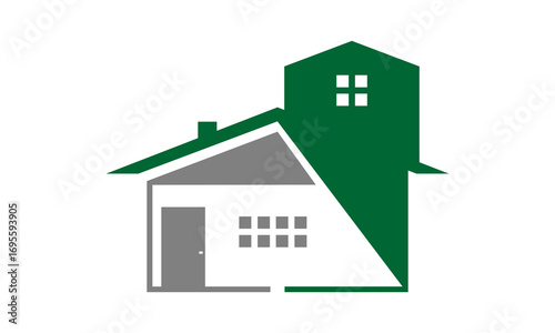 Industry house logo design vector