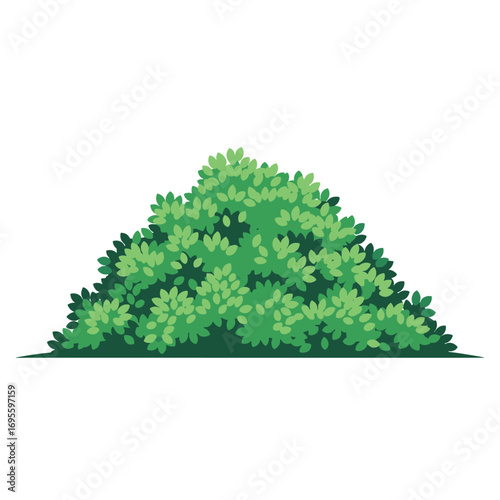 Lush green bush with vibrant leaves, perfect for adding organic beauty to any design project naturally