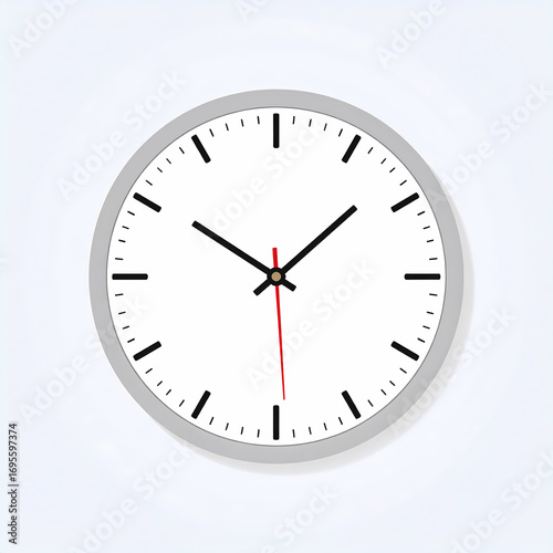 Free Download Simple White Wall Clock Showing Time. - GFXLoad
