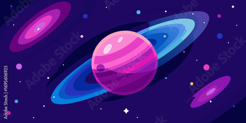 abstract luminous galaxy design