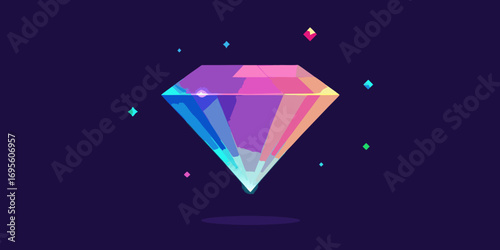 abstract luminous holographic shine background