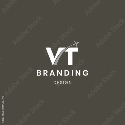 Air VT logo icon design vector template 