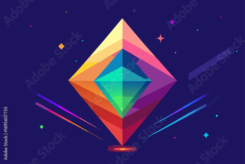 abstract colorful hologram shine background design