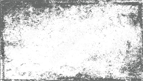 Grunge border vector texture background. Abstract frame overlay. Dirty, Bold black spray paint frame border texture isolated, Vintage of old surface vector design on transparent background.