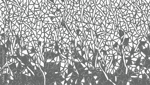 Abstract Polygonal Tree Root Texture – Vector Fragmented Soil and Root Pattern, vector design on transparent background.