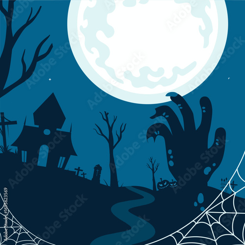 halloween night landscape