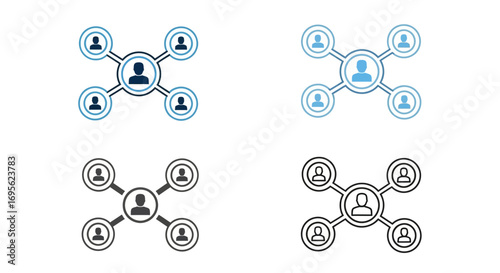 Network of people connected with each other in a social group.