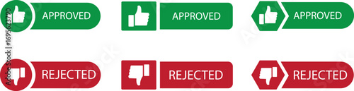 Approved Hand Gesture Vector Icons – Like, Approval and Thumbs Up Symbol Illustrations.