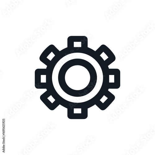 Abstract gear icon representing mechanics and industry