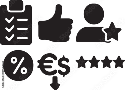 Vector thumb up and down hand buttons, like and unlike social media icons