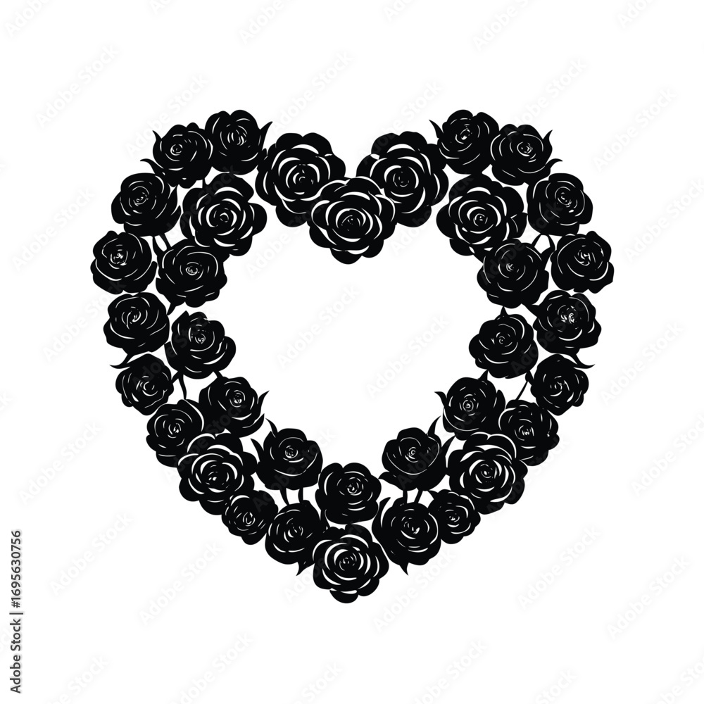 Fototapeta premium heart of roses
