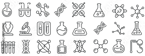 Chemical Elements Icons Vector Set