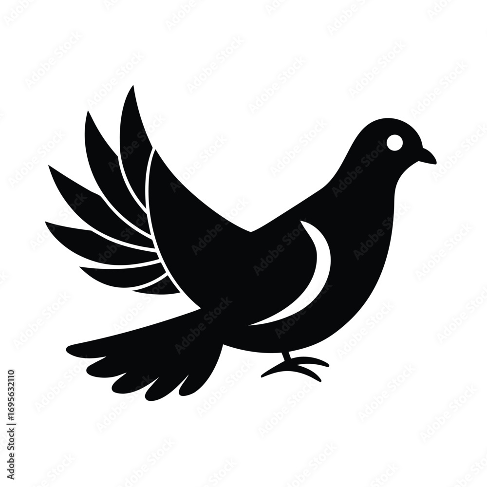 Fototapeta premium dove with peace sign
