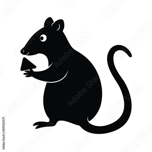 vector illustration of a black cat