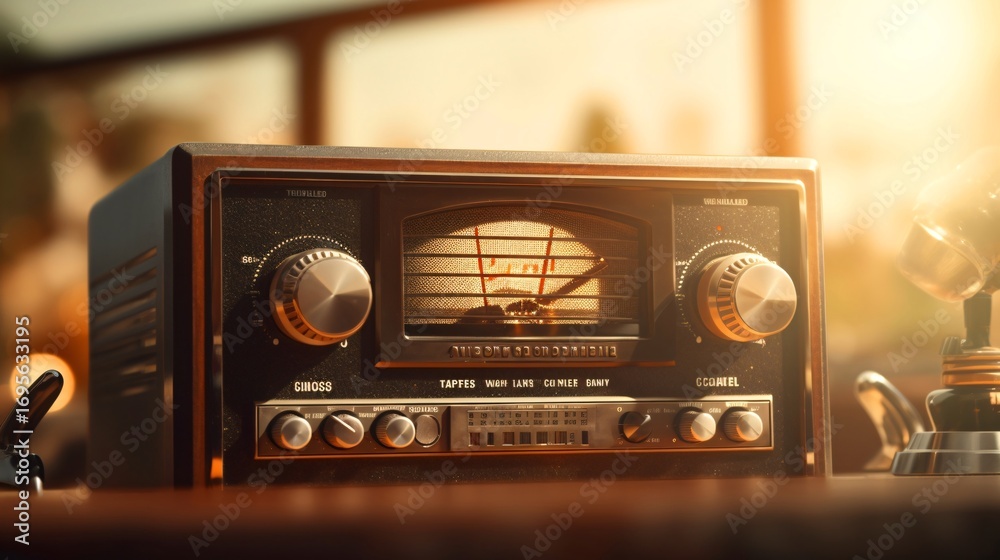 Fototapeta premium レトロなラジオ アンティーク素材