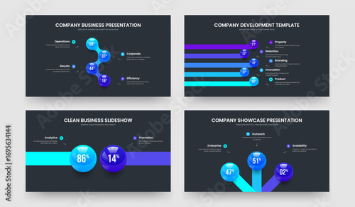 Service Development 4 5 2 3 Option Diagram Frame Layout Collection. Advertising Briefing Four Five Two Three Step Graph Slide Template Vector Illustration Bundle.