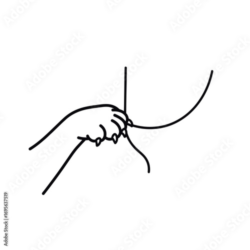 pawing cat