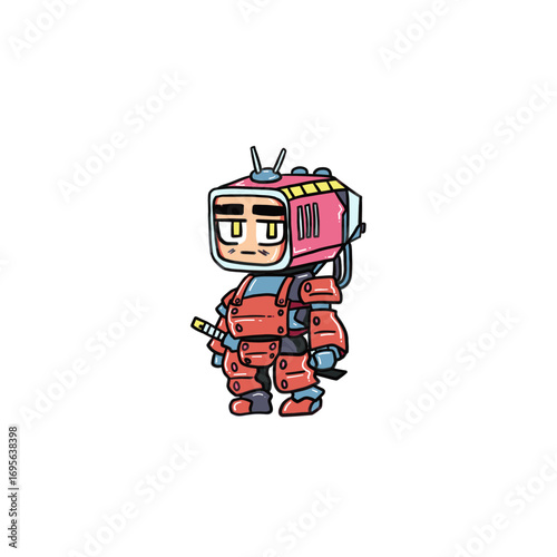 funny cartoon robot