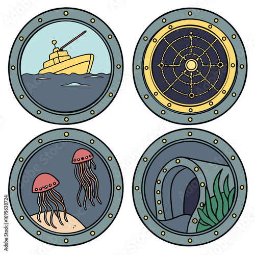 set of vintage labels