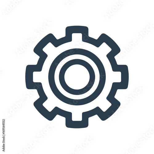 Industrial gear icon symbolizing mechanical processes