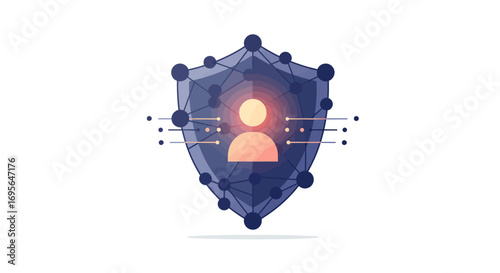 Fortified Digital Shield Icon for Advanced Cyber Defense and Brand Protection