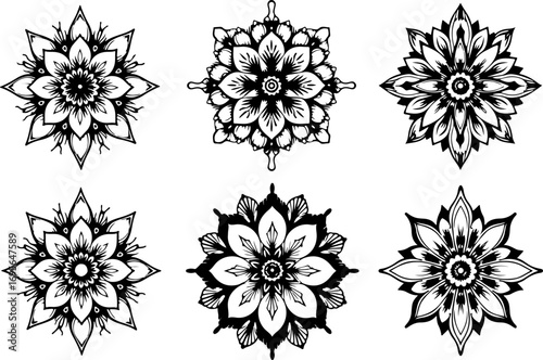 "Black and White Mandala Design Collection"