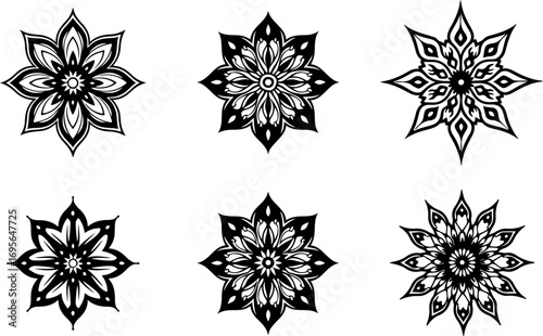 "Black and White Mandala Design Collection"