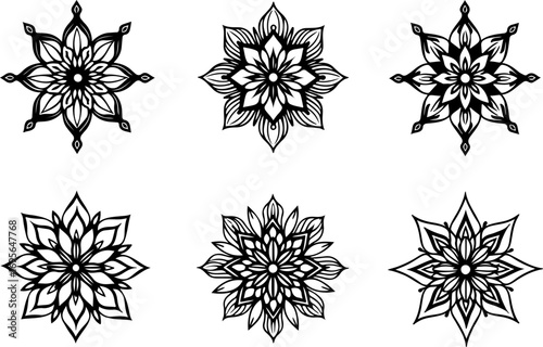 "Black and White Mandala Design Collection"
