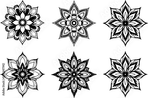 "Black and White Mandala Design Collection"
