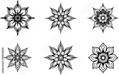 "Black and White Mandala Design Collection"