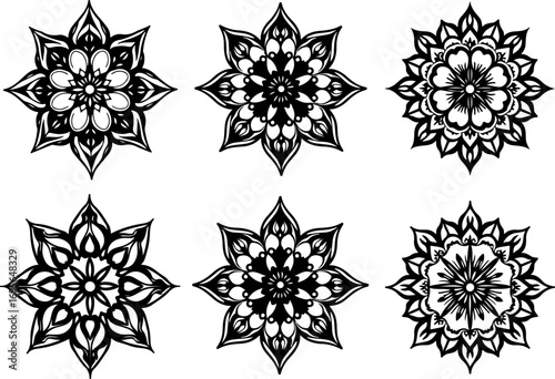 "Black and White Mandala Design Collection"