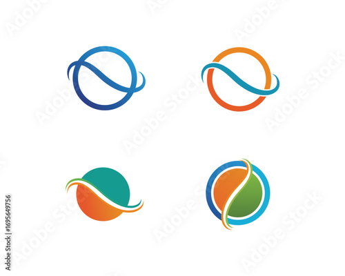 Waves beach logo and symbols template icons app