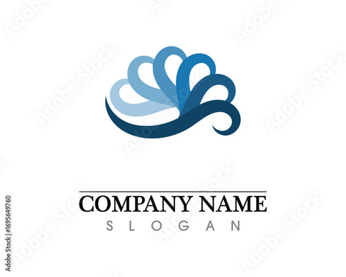 Waves beach logo and symbols template icons app