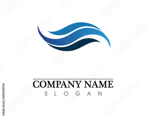 Waves beach logo and symbols template icons app