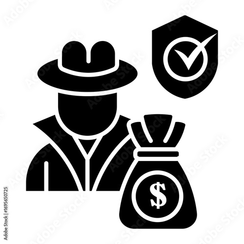 theft insurance Solid icon