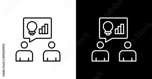 Mentorship White Icon Set Design