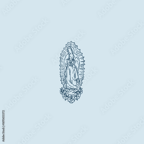 THESE HIGH QUALITY MOTHER MARIA VECTOR FOR USING VARIOUS TYPES OF DESIGN WORKS LIKE T-SHIRT, LOGO, TATTOO AND HOME WALL DESIGN