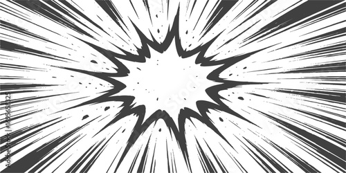 Abstract fractal floral pattern with bright star explosion
