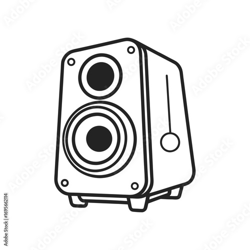 Stylized speaker icon isolated on white background