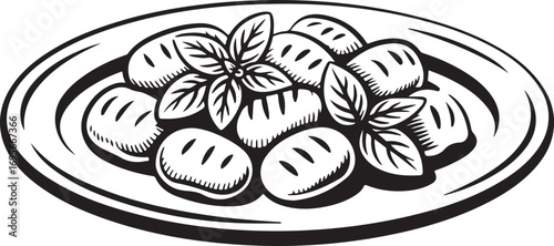 Gnocchi Dish Italian Cuisine Food Plate Meal Culinary Gourmet Restaurant Delicacy