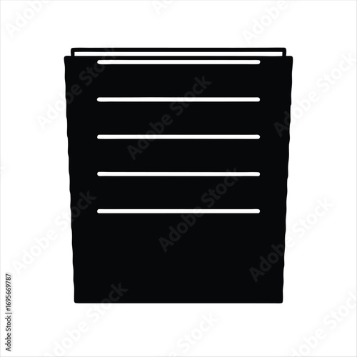 Icon depicting a stack of documents or files, ready for management