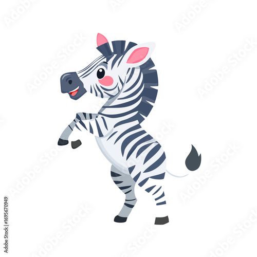 Cute zebra walking cartoon
