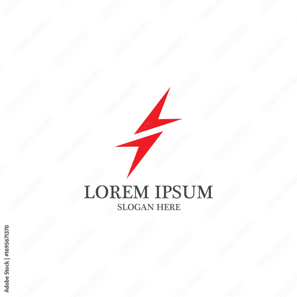 Fototapeta premium Lightning bolt flash thunderbolt icons vector