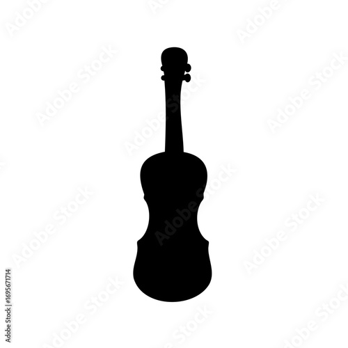 Dramatic silhouette of a stringed instrument, perfect for musical expression imagery