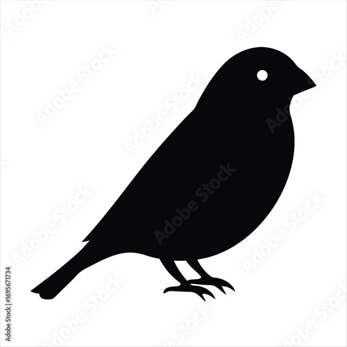 Silhouette illustration of a bird, portraying simplicity and elegance with minimalist design